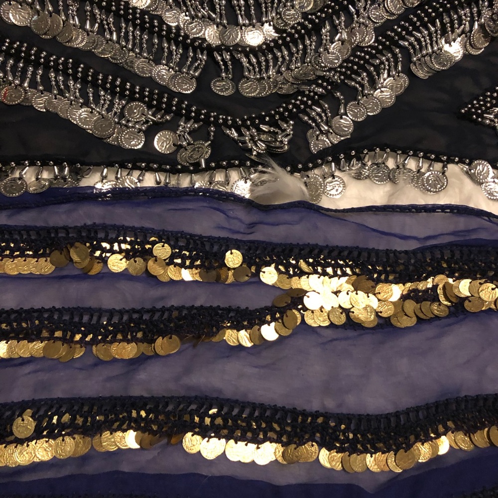 Bellydance hip scarf lot of 2